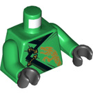 LEGO Groen Lloyd Legacy Minifig Torso (973 / 76382)