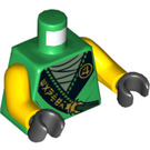 LEGO Grün Lloyd - Legacy Rebooted Minifig Torso (973 / 76382)