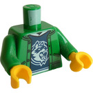 LEGO Grønn Mann Minifigur Overkropp (973 / 76382)