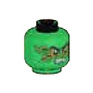 LEGO Grün Minifig Kopf Alien (Einbau-Vollbolzen) (3626)