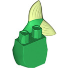 LEGO Grön Minifigur Mermaid Bakre del med Ljus Lime Tailtips (26086 / 95351)