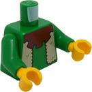 LEGO Groen Minifig Torso Goatherd (973)