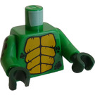 LEGO Vert Minifigurine Torse avec Bright Lumière Orange Scales et Noir Scales sur Bras (973)