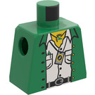 LEGO Zelená Minifigurka Trup bez paží s Bunda, Bílá Košile, a Náhrdelník (973)