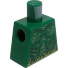 LEGO Green Minifig Torso without Arms with Scaled Skin and Seaweed Belt (973)