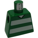 LEGO Green Minifig Torso without Arms with White Stripes and Number 10 on Back (973)