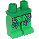 LEGO Groen Minifiguur Heupen en benen met Plates en Lines (3815 / 43549)