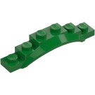 LEGO Green Mudguard Plate 1 x 6 with Edge (4925 / 62361)