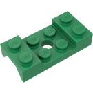 LEGO Green Mudguard Plate 2 x 4 with Arches with Hole (60212)