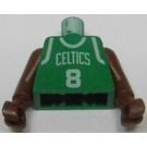 LEGO Green NBA player, Antoine Walker, Boston Celtics Torso