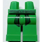 LEGO Zelená Ninjago Nohy s Tmavě zelená Sash Pás (3815)