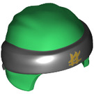LEGO Green Ninjago Wrap with Black Bandana with Gold Ninjago Logogram (37549)