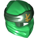 LEGO Grün Ninjago Wrap mit Dark Green Headband mit Gold Ninjago Logogram (40925 / 45123)