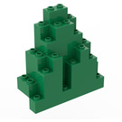 LEGO Grøn Panel 3 x 8 x 7 Rock Trekantet (6083)