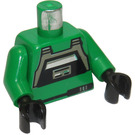 LEGO Groen Piloot's Jumpsuit Torso met Zwart Chest Paneel (73403 / 76382)