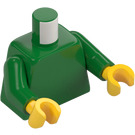 LEGO Zielony Gładki Minifigurka Tułów z Zielony Ramiona (76382 / 88585)