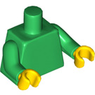 LEGO Groen Vlak Minifig Torso met Green Armen (76382 / 88585)