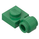 LEGO Grøn Plade 1 x 1 med klip (Tyk ring) (4081 / 41632)