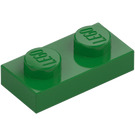 LEGO Groen Plaat 1 x 2 (3023 / 28653)