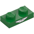 LEGO Vihreä Levy 1 x 2 jossa Aston Martin logo (3023)