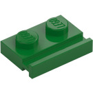 LEGO Green Plate 1 x 2 with Door Rail (32028)