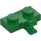 LEGO Grün Platte 1 x 2 mit Horizontaler Clip (11476 / 65458)