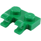 LEGO Green Plate 1 x 2 with Horizontal Clips (Open 'O' Clips) (49563 / 60470)