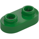 LEGO Green Plate 1 x 2 with Rounded Ends and Open Studs (35480)