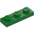 LEGO Verde Placa 1 x 3 (3623)