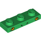 LEGO Vert assiette 1 x 3 avec Yeux et nostrils (3623 / 38922)