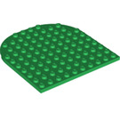 LEGO Grün Platte 10 x 10 Hälfte Kreis (80031)