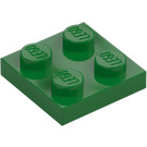 LEGO Vihreä Levy 2 x 2 (3022 / 94148)