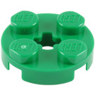 LEGO Green Plate 2 x 2 Round with Axle Hole (with '+' Axle Hole) (4032)