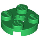 LEGO Green Plate 2 x 2 Round with Axle Hole (with 'X' Axle Hole) (4032)