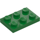 LEGO Grøn Plade 2 x 3 (3021)