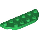 LEGO Green Plate 2 x 6 with Rounded Corners (18980)
