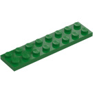 LEGO Groen Plaat 2 x 8 (3034)