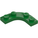 LEGO Vihreä Levy 3 x 3 Pyöristetty Kulma (68568)