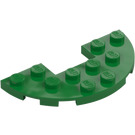 LEGO Green Plate 3 x 6 Round Half Circle with Cutout (18646)