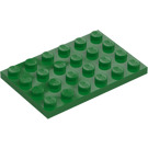 LEGO Grøn Plade 4 x 6 (3032)