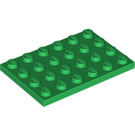 LEGO Green Plate 4 x 6 (3032)