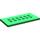 LEGO Green Plate 4 x 8 with Studs in Centre (6576)