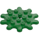 LEGO Green Plate Round 4 x 4 with 10 Gear Teeth (35443)