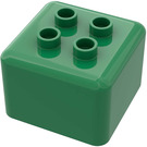 LEGO Groen Primo Steen 1 x 1 met 4 Duplo Noppen (31007)