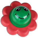 LEGO Green Primo Flower Top with Face and Red Petals
