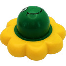 LEGO Vert Primo Fleur Haut avec Affronter et Jaune Pétales