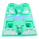 LEGO Grün Raised Grundplatte 32 x 48 x 6 mit Vier Ecke Löcher mit River Muster (30271)