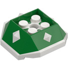 LEGO Green Shell with White Bottom and Spikes (67931)