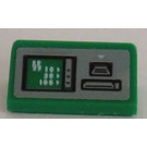 LEGO Groen Helling 1 x 2 (31°) met ATM Terminal Sticker (85984)