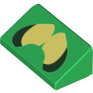 LEGO Green Slope 1 x 2 (31°) with Yellow Eyes (85984 / 94379)